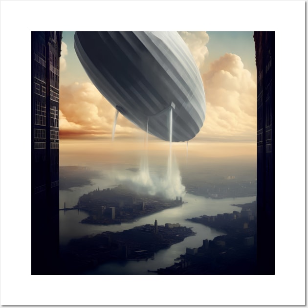 Surreal Dreamscapes - Zeppelin Wall Art by artmysterious